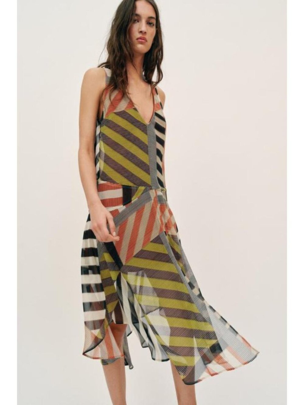 ZARA PATCHWORK PRINT DRESS - Picture 5 of 9